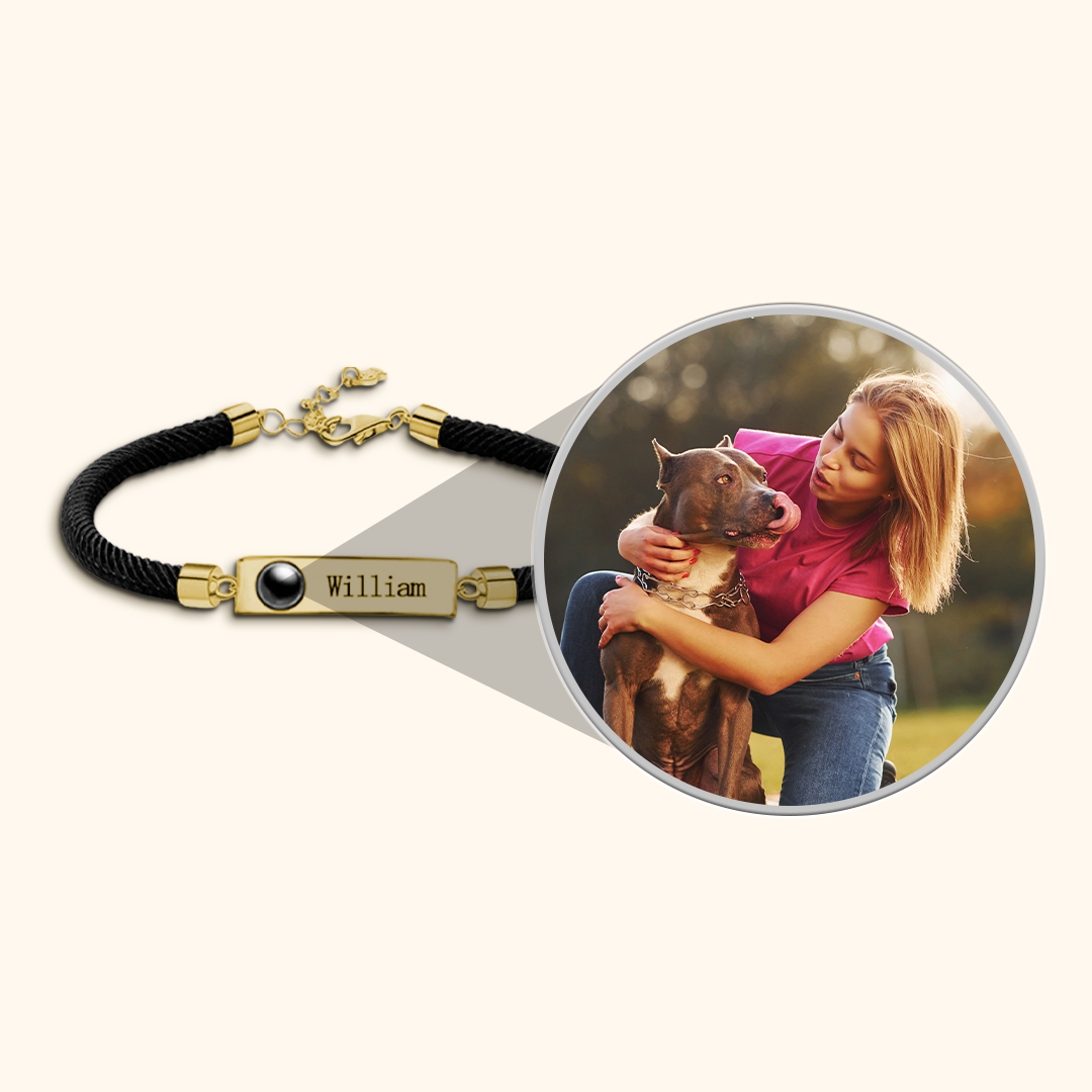 Personal Name Bracelet with Projection Charm