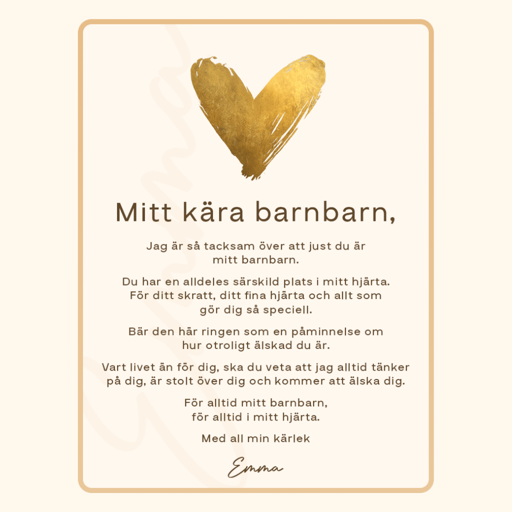 “Min kära dotter” omfamnings Ring