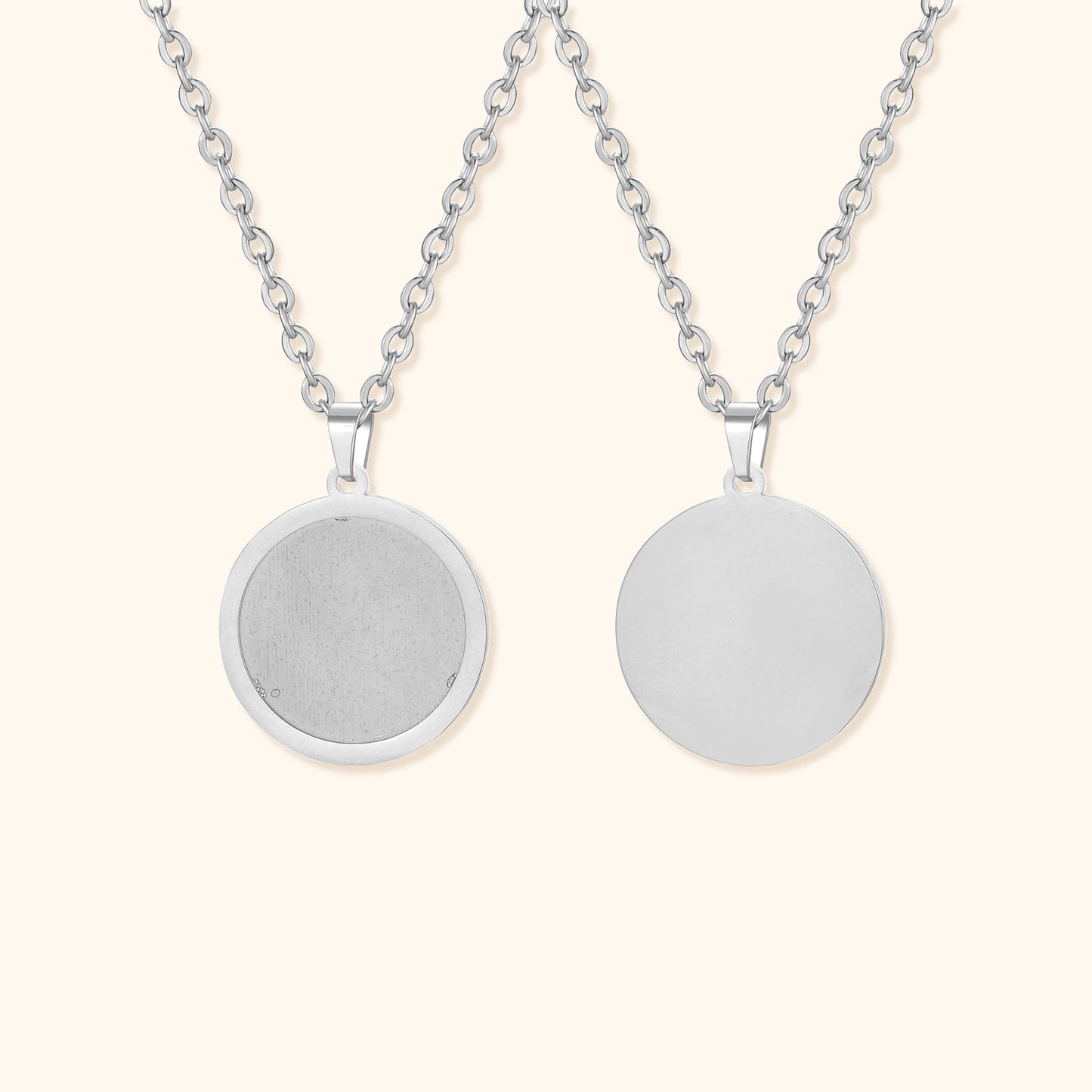 Hjärta & Rund Formad Foto Halsband