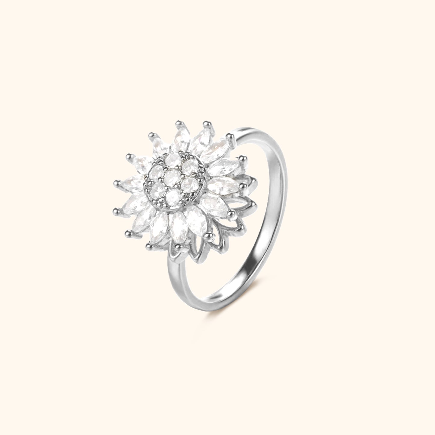 Solrosens Gnistrande Snurrande Ring