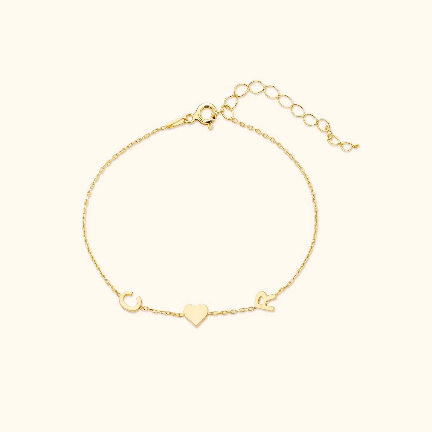 Anpassat Bokstavs Initialer Armband