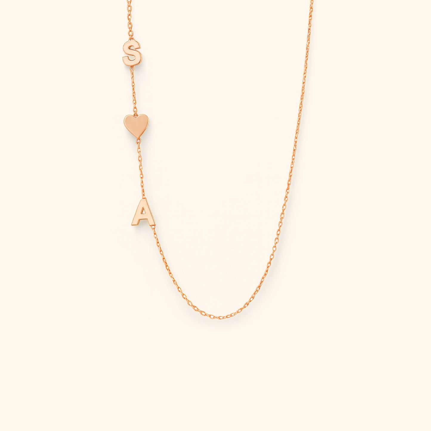 Anpassat Bokstavs Initialer Halsband