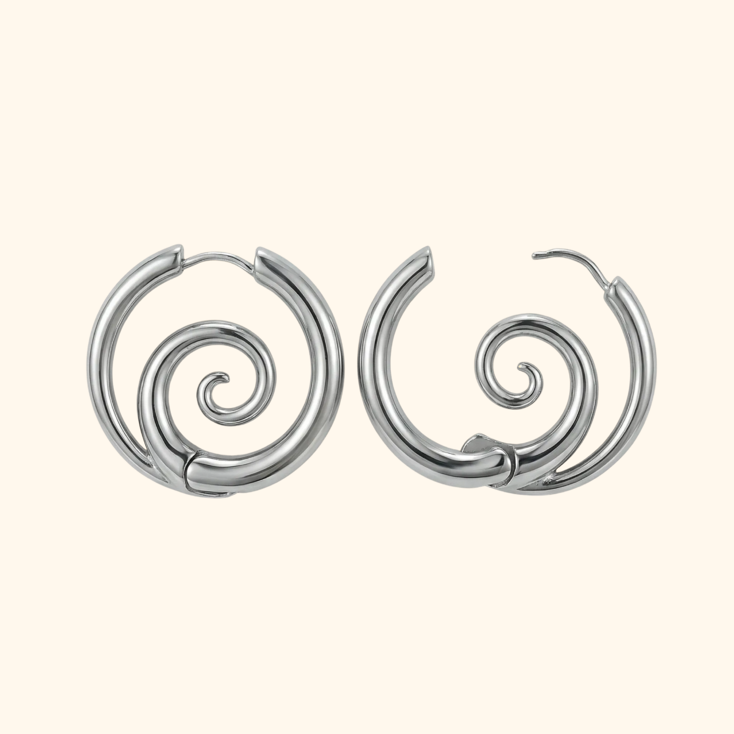 Eleganta Spiral Orhängen
