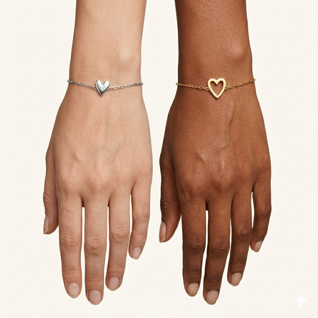 Elegant Matchande Hjärt Armband