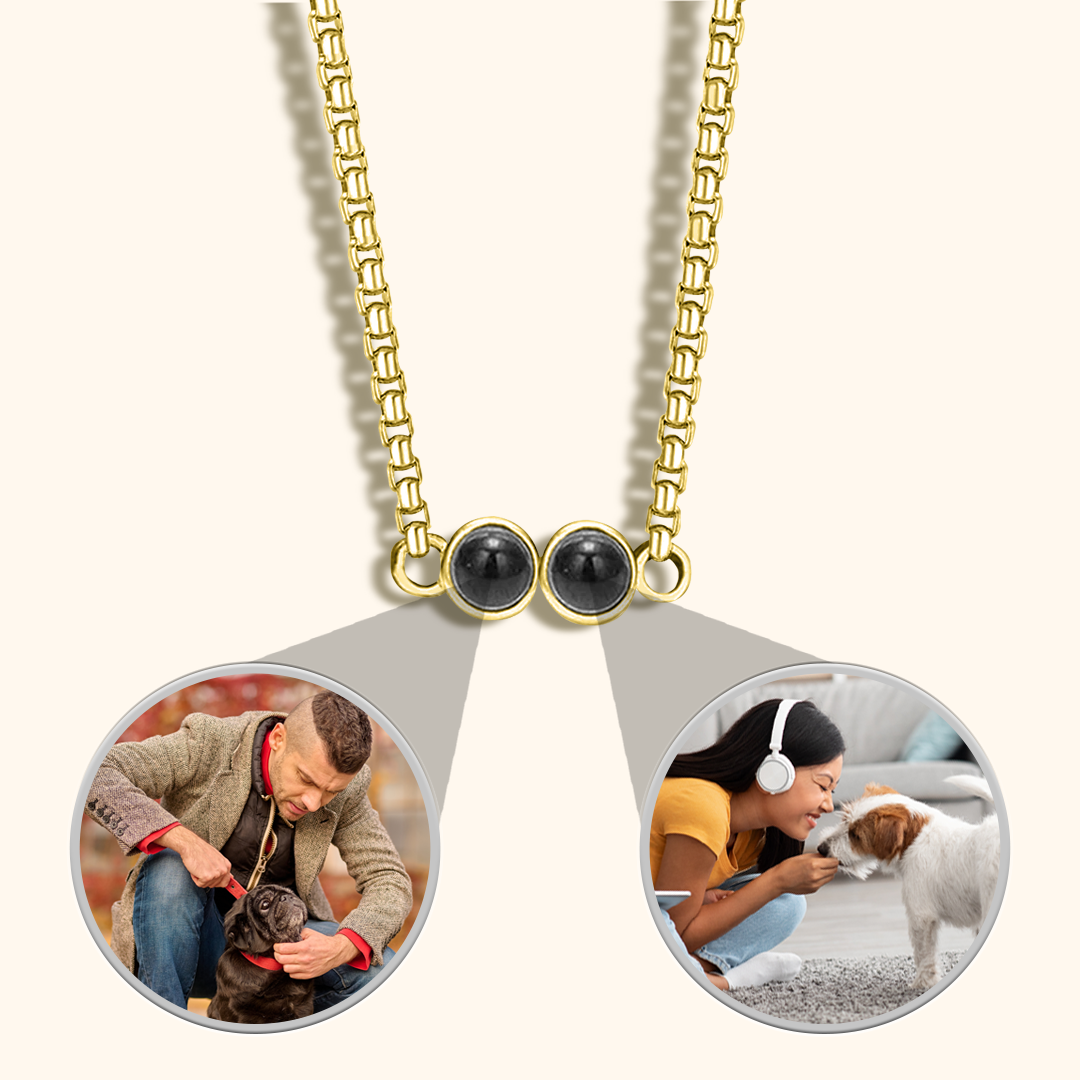 Fotohalsband med Dubbelprojektionsberlock