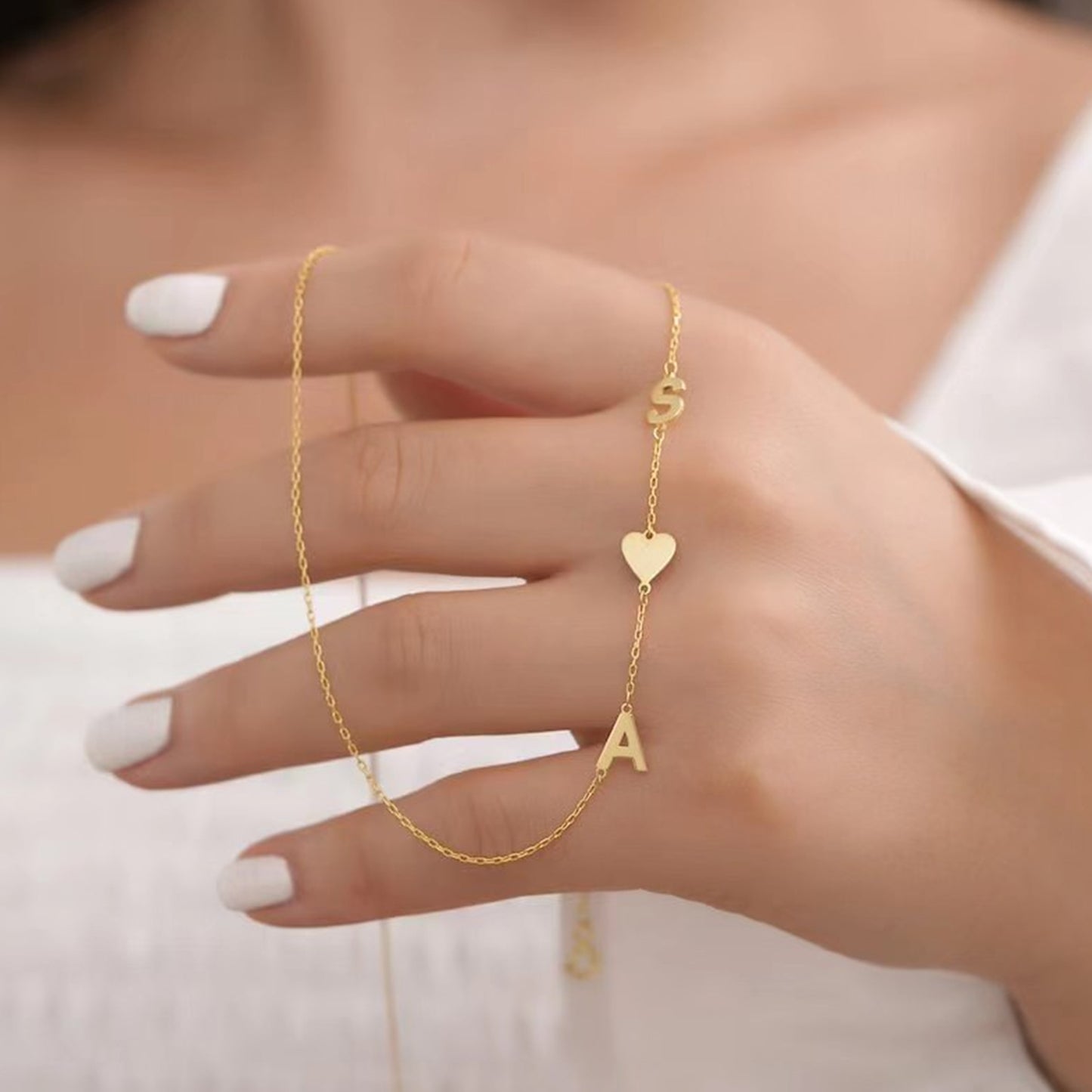 Anpassat Bokstavs Initialer Halsband