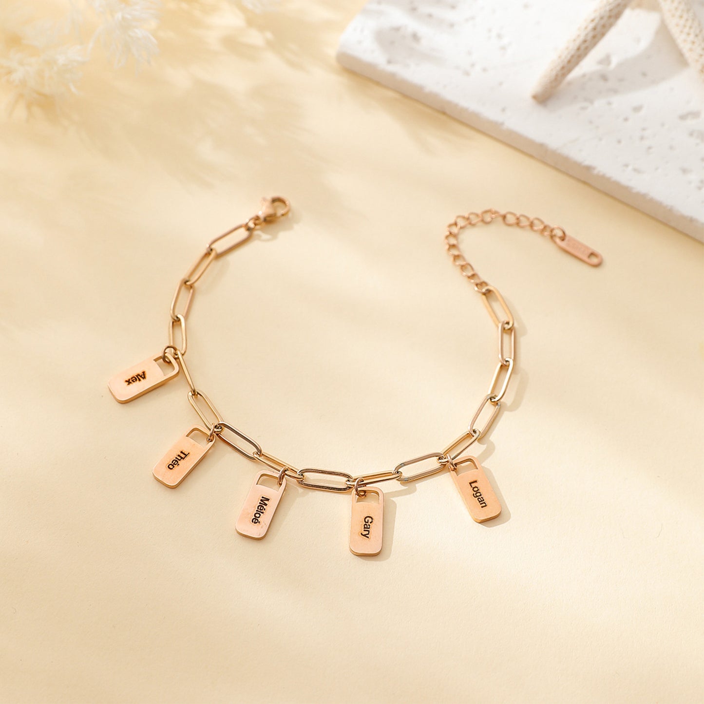 Anpassade Namn Berlock Armband