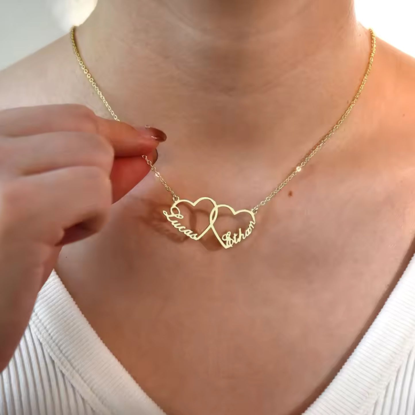 Personligt Hjärtnamns Halsband