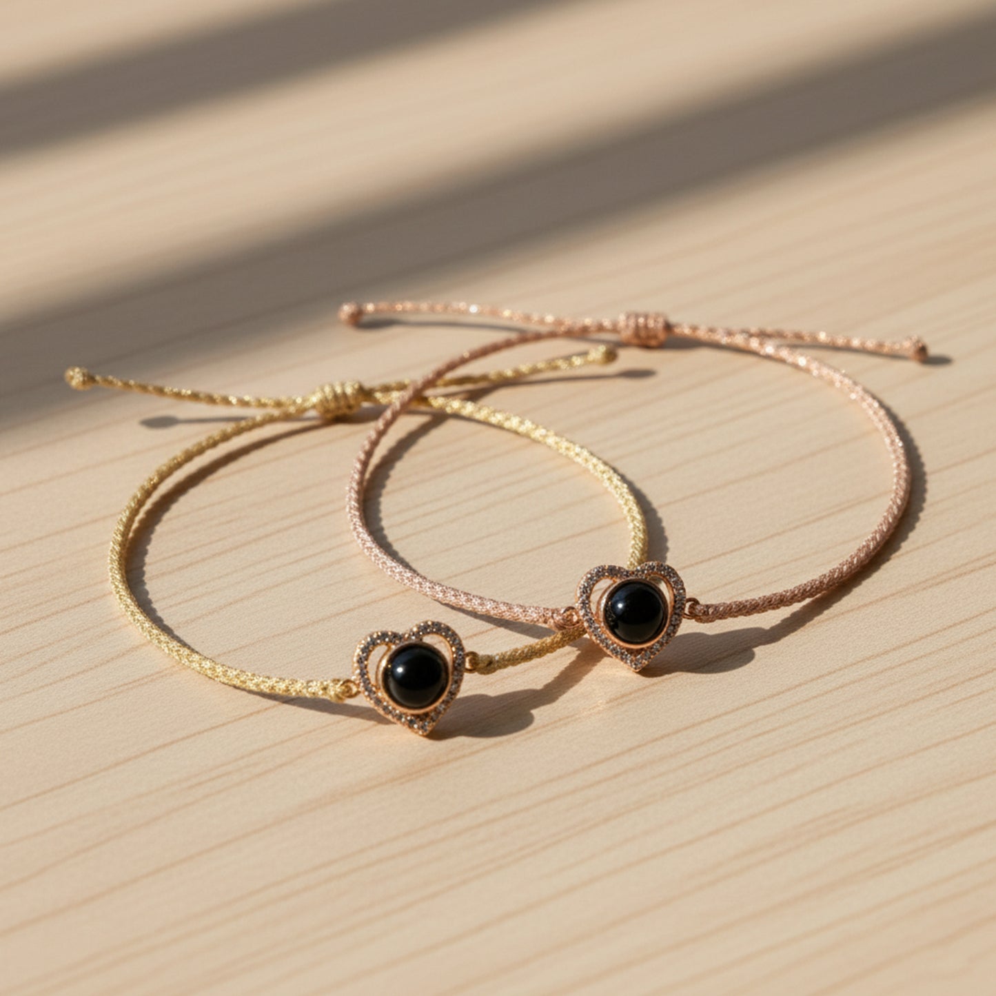 Kärlek Sminne Hjärta Foto Armband