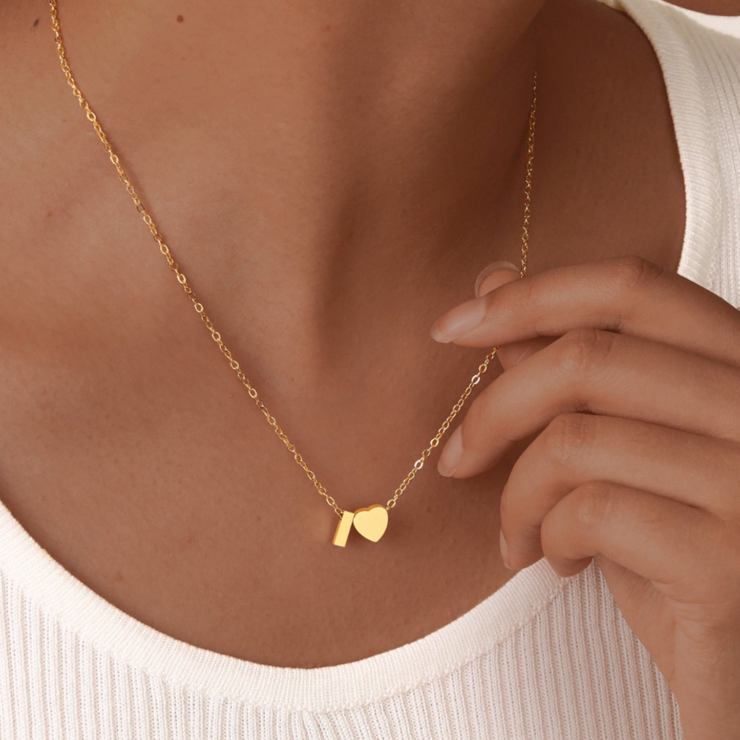 Sweet Hjärta Initial Halsband