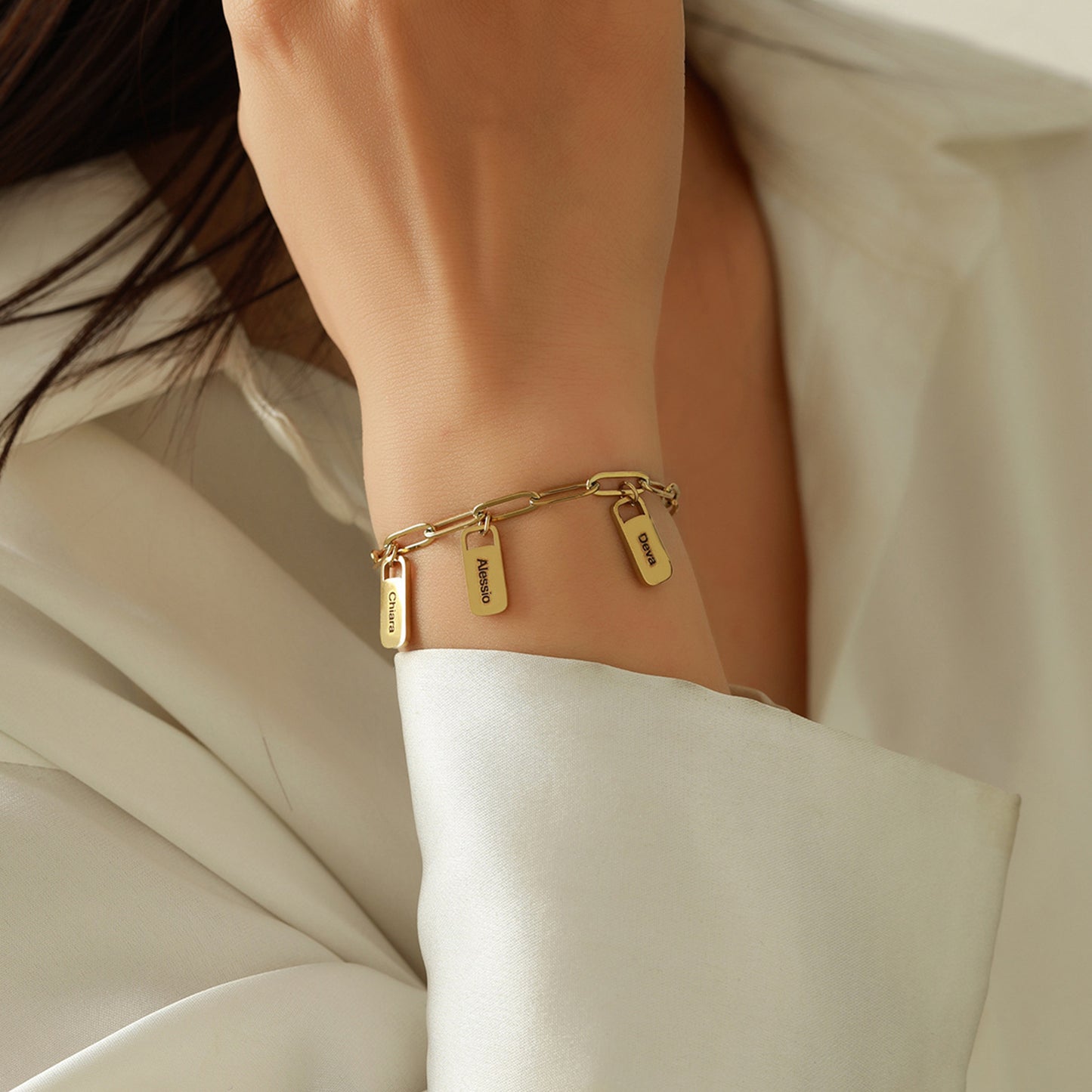 Anpassade Namn Berlock Armband