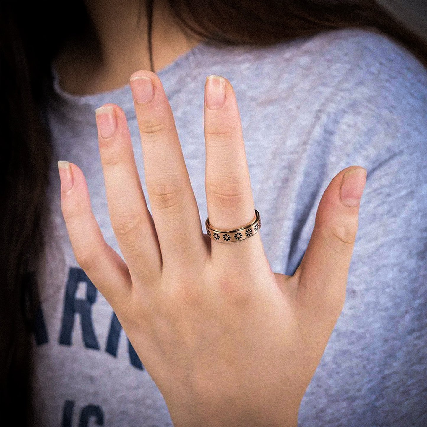 Anti-stress Ring with Fidget Spin