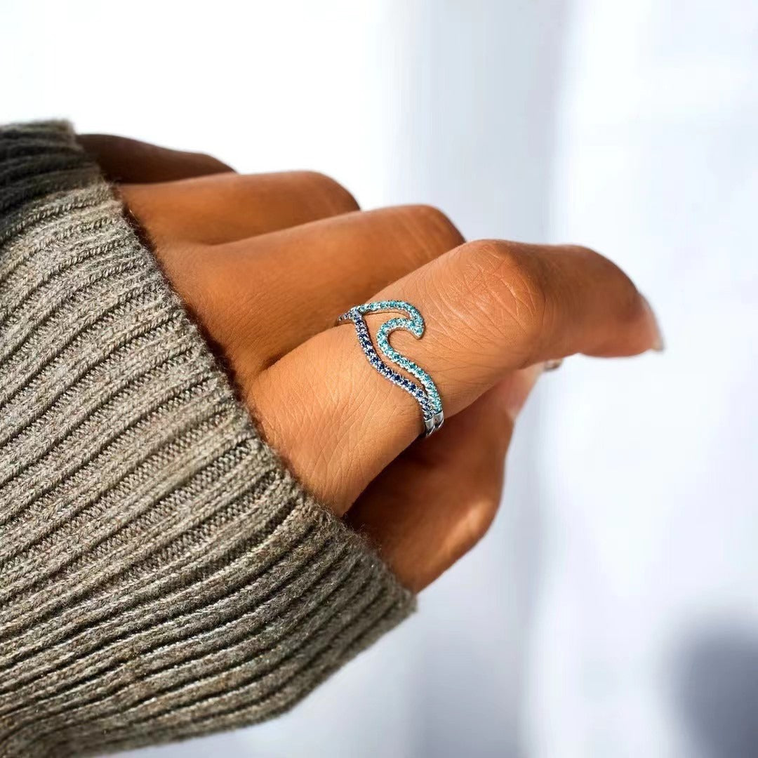 Vågformad Ring med Självkärlek