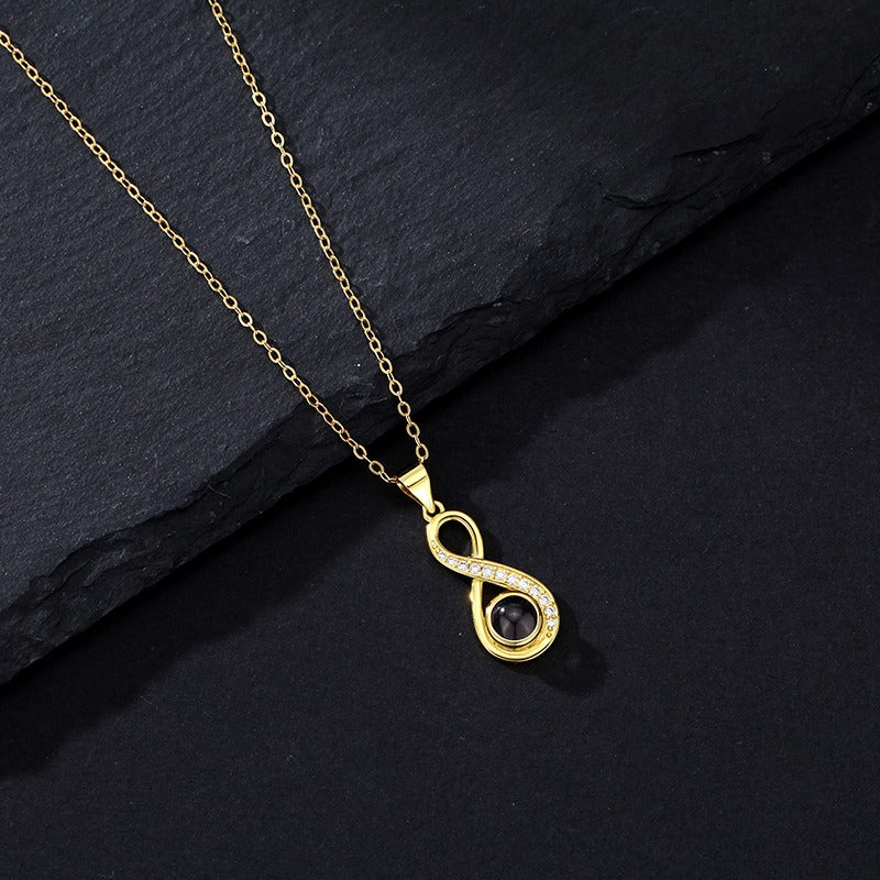 Infinity Heart Photo Pendant