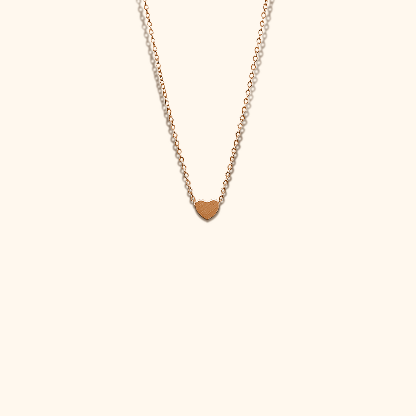 Minimalistiskt halsband med hjärthänge