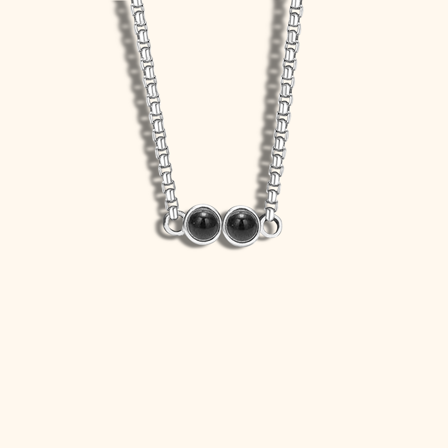 Photo Necklace with Double Projection Charm