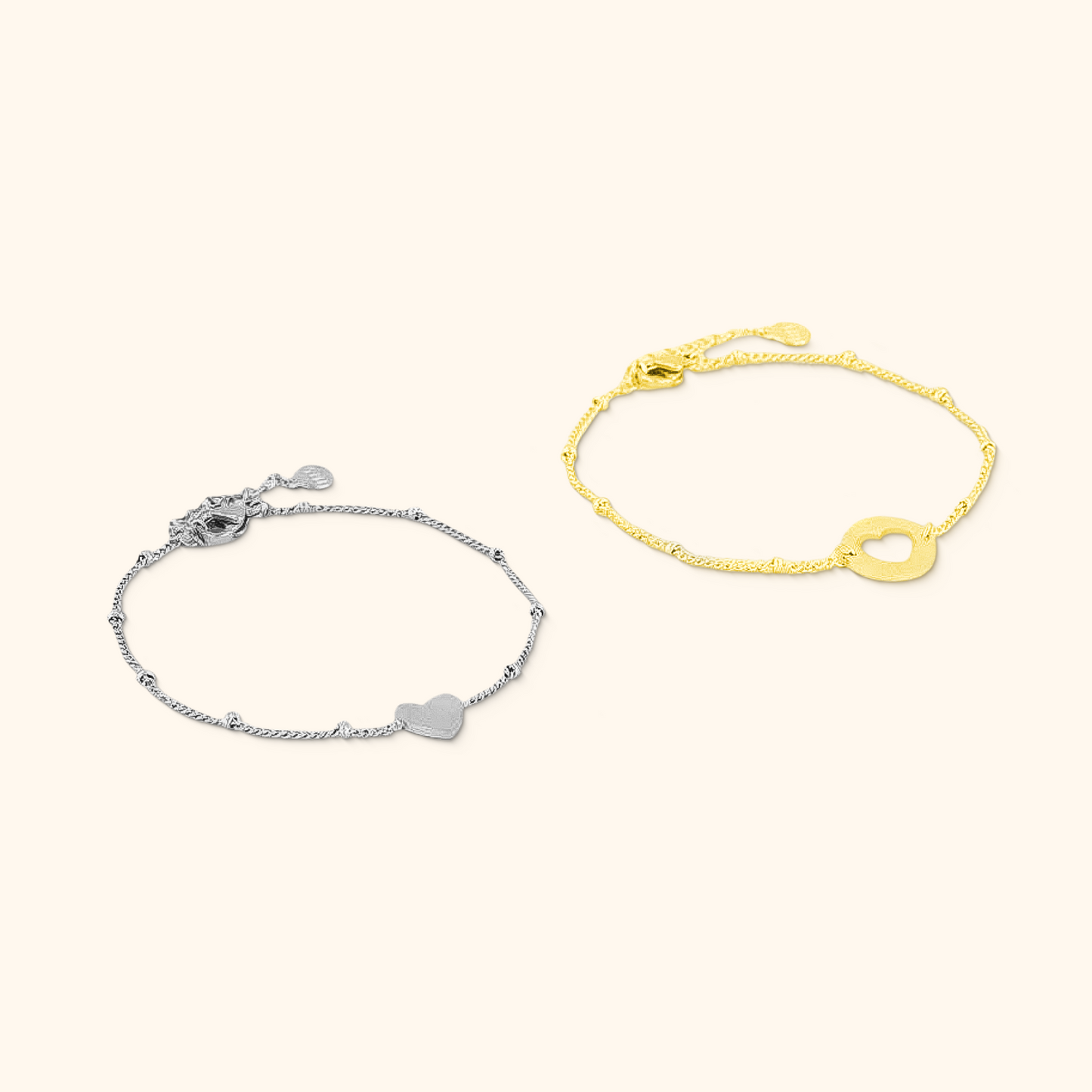 Hjärtaberlock Armband Set
