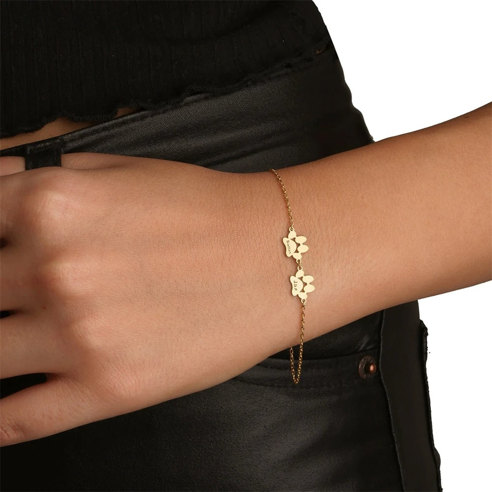 Anpassningsbart Tassavtryck Armband