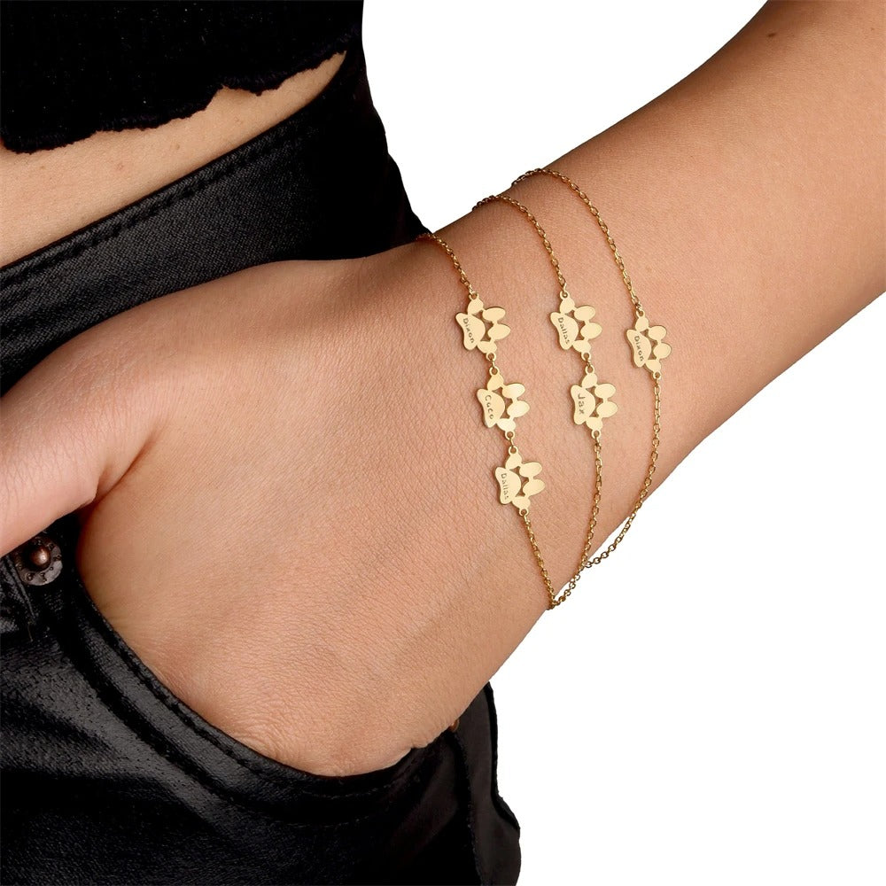 Anpassningsbart Tassavtryck Armband