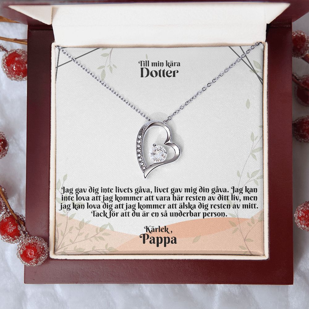 To My kara Daughter | Karlek Dad | Wonderful Person | Heart Necklace