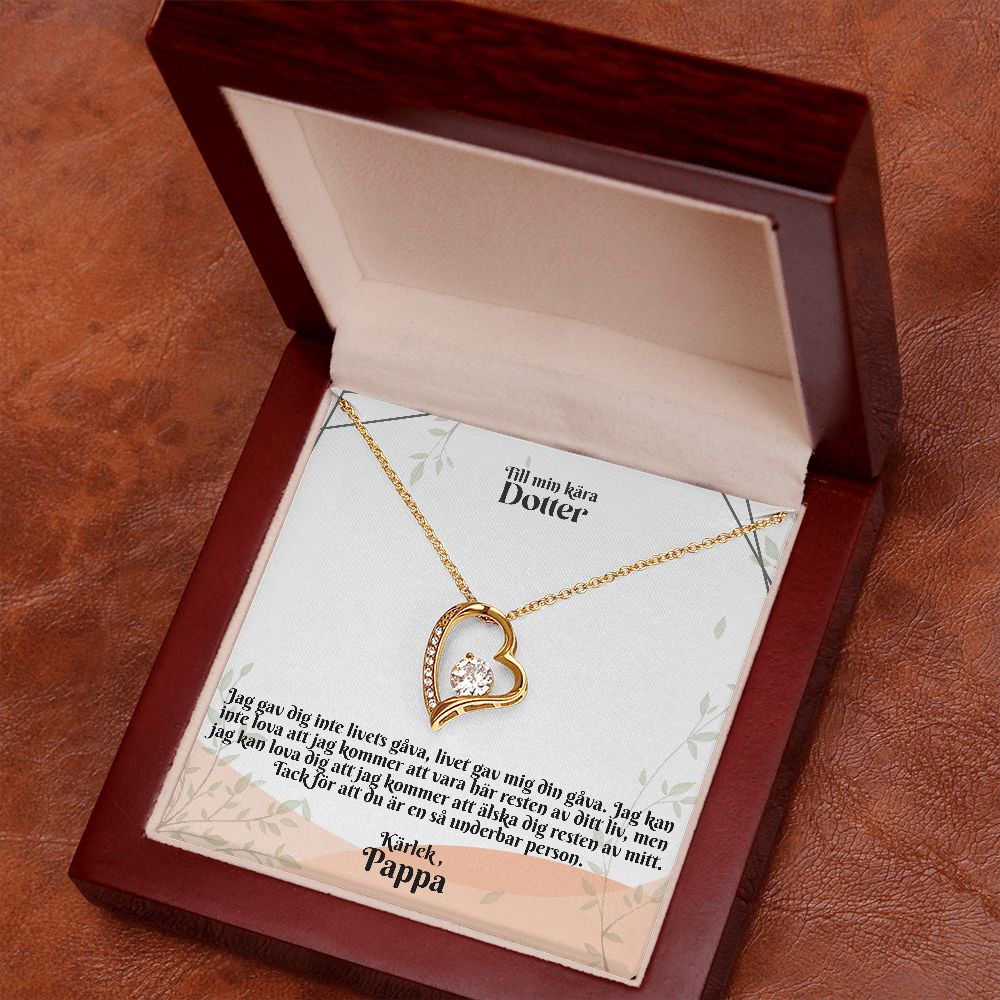 To My kara Daughter | Karlek Dad | Wonderful Person | Heart Necklace