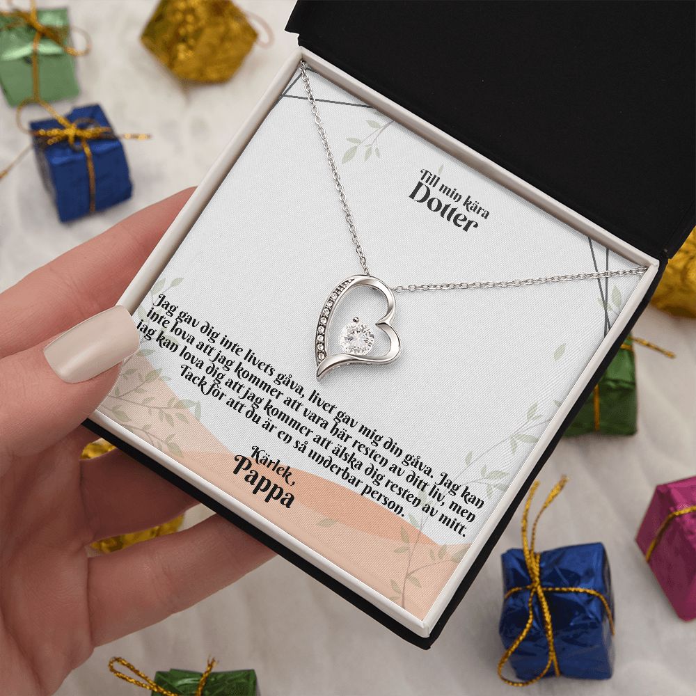 To My kara Daughter | Karlek Dad | Wonderful Person | Heart Necklace