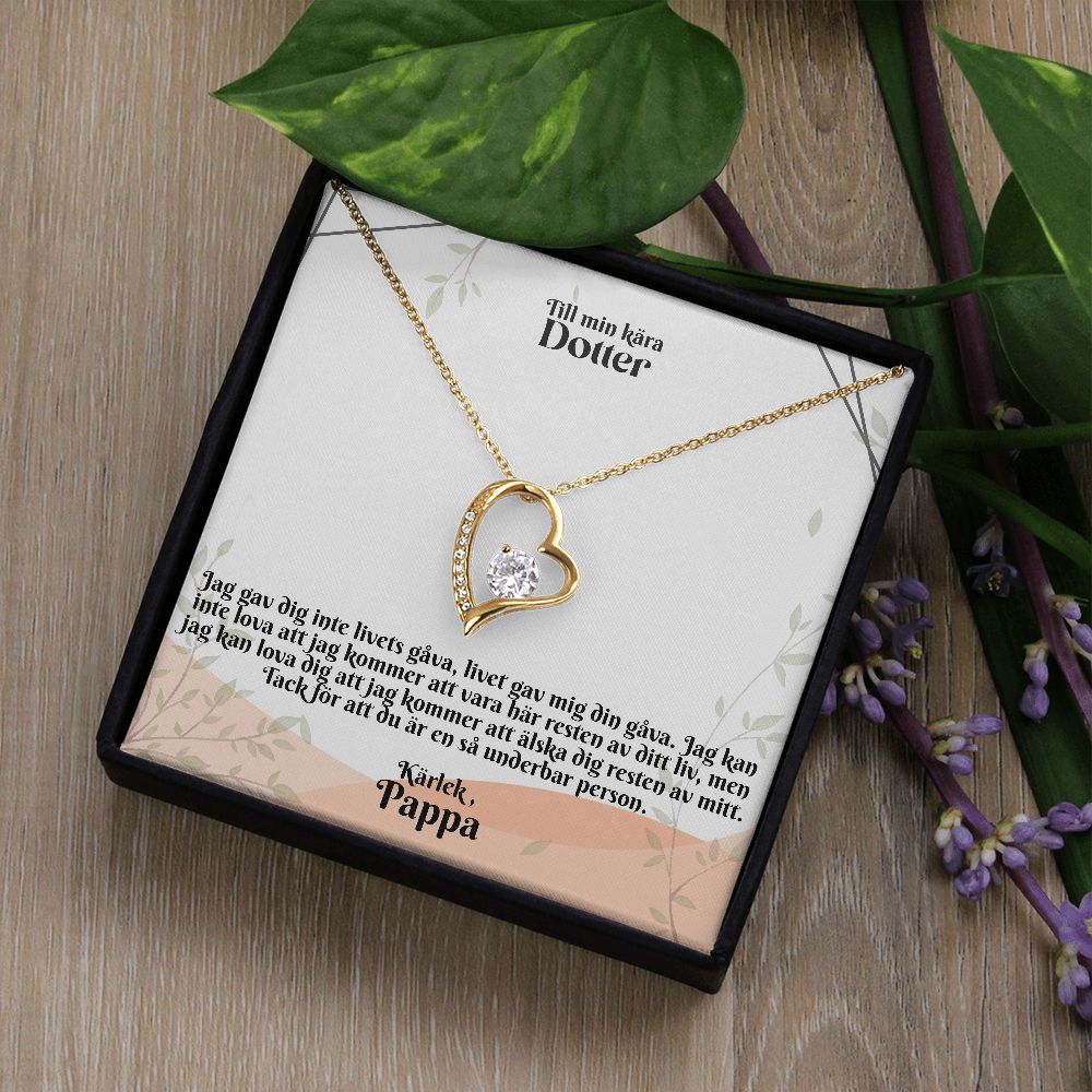 To My kara Daughter | Karlek Dad | Wonderful Person | Heart Necklace