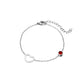 Elegant hjärta Födelsesten armband