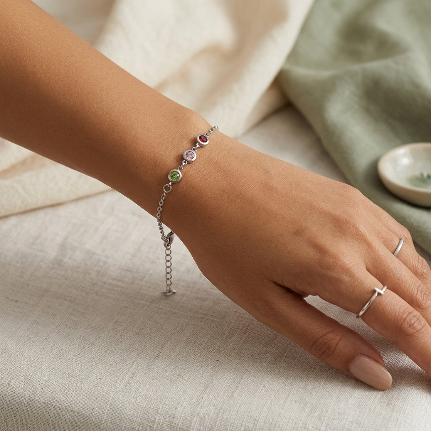 Personligt Multi Födelsestenarmband