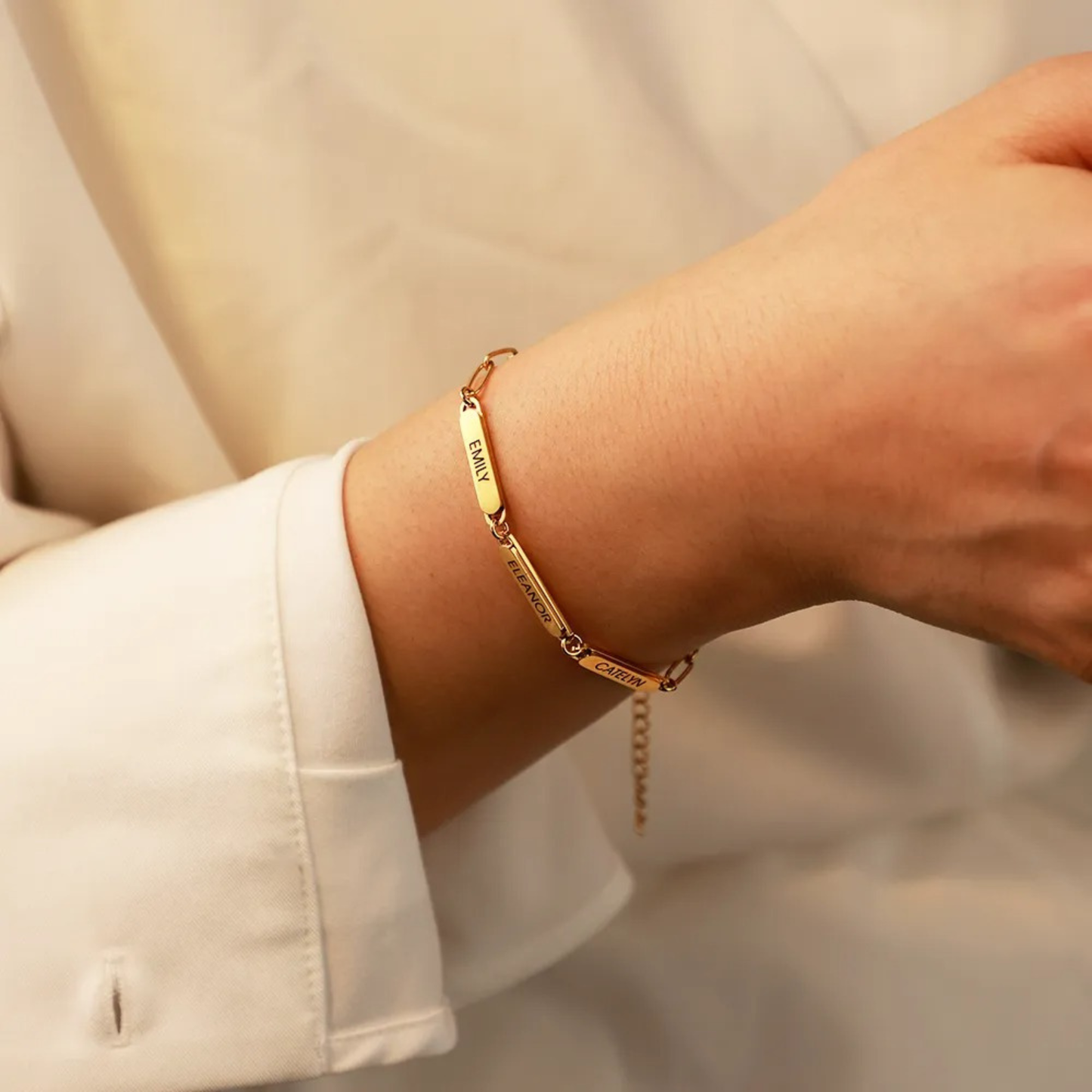 Personligt Kedjelänk Charm Armband