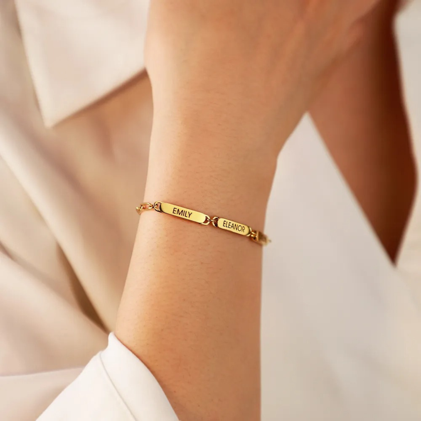 Personligt Kedjelänk Charm Armband