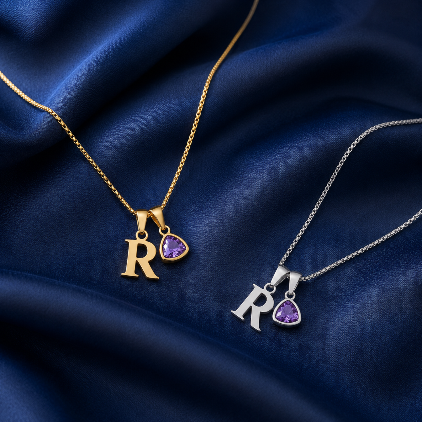 Initial Födelsesten Berlock Halsband