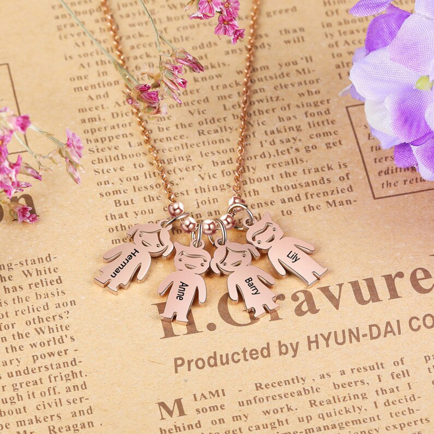 Graverat Barn Berlock Halsband