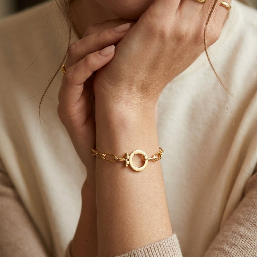 Elegant Paperclip Kedjearmband
