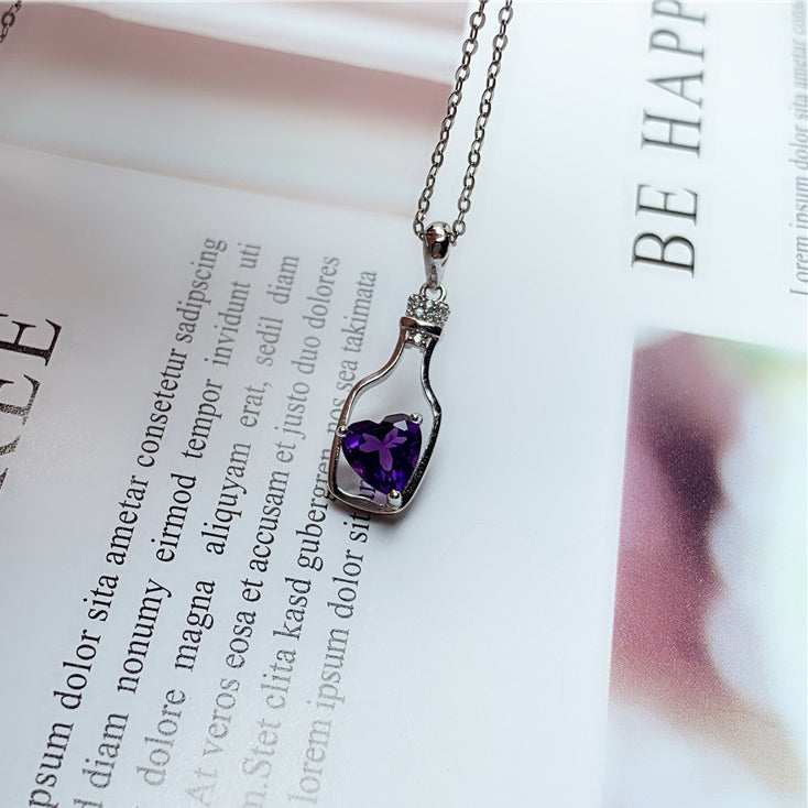 Bottle post the birthplace necklace