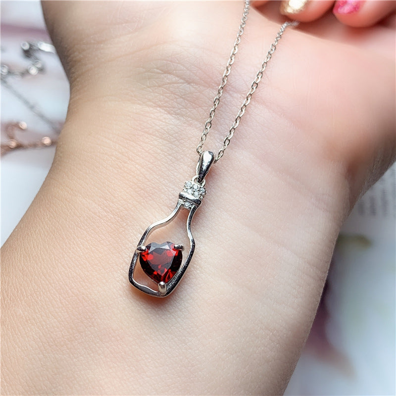 Bottle post the birthplace necklace