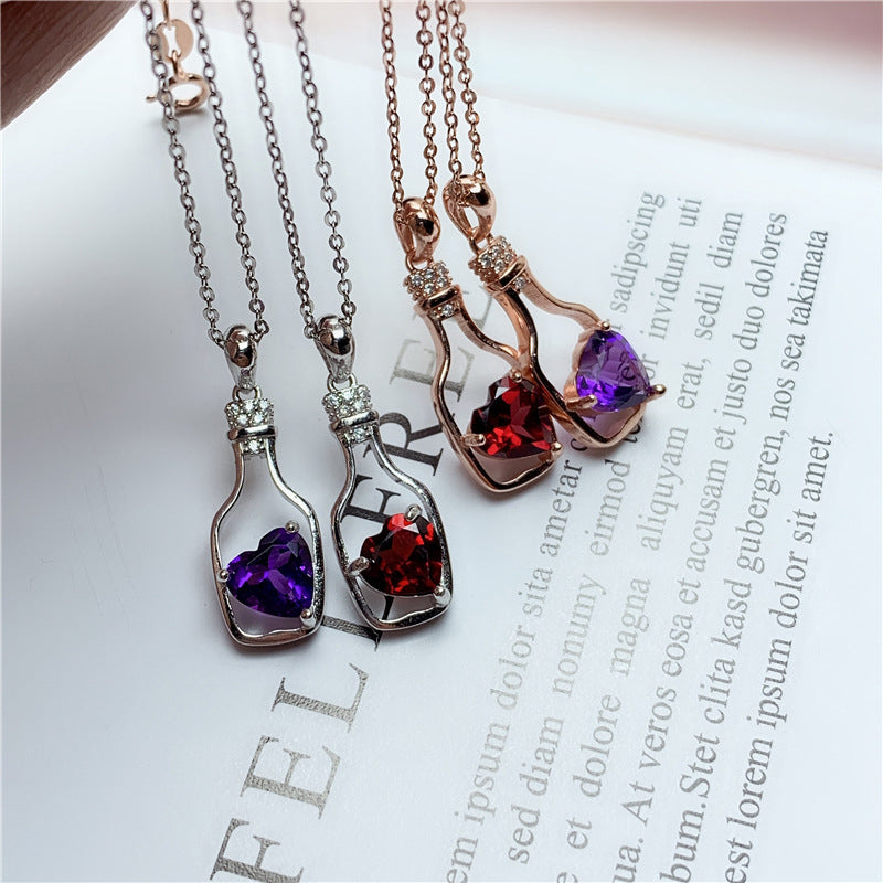 Bottle post the birthplace necklace