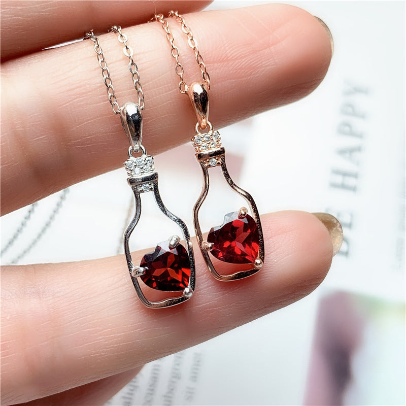 Bottle post the birthplace necklace