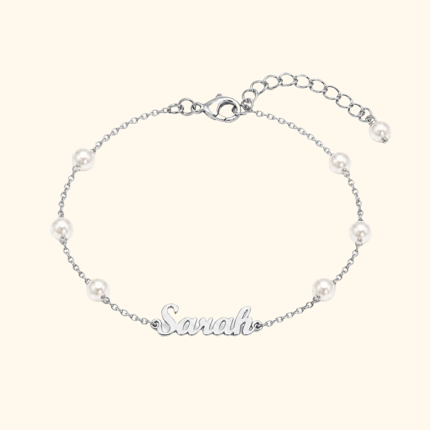 Personligt Dainty Pärl Namn Armband