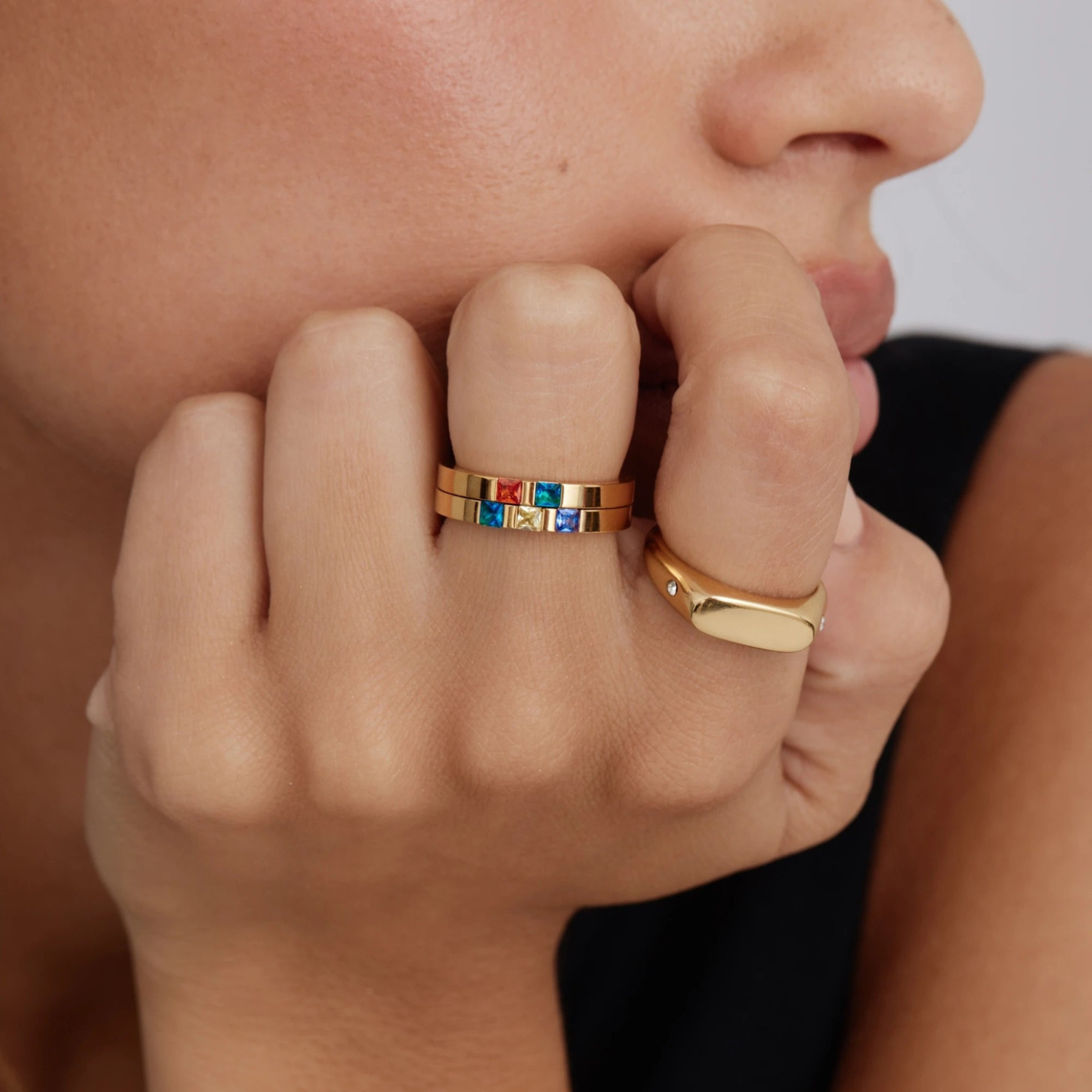 Personligt Födelsesten Band Ring