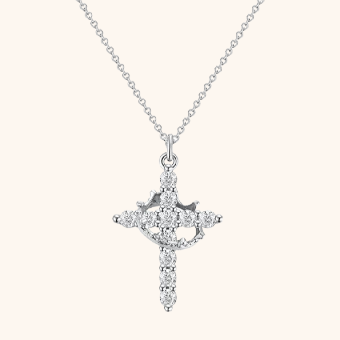 Kunglig Krona Kors Halsband