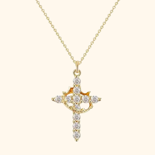 Kunglig Krona Kors Halsband