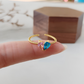 Personlig Hjärtformad Födelsestens Ring