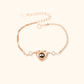 Elegant heart projection bracelet