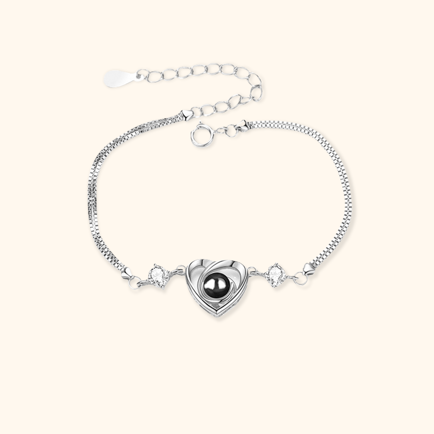 Elegant heart projection bracelet