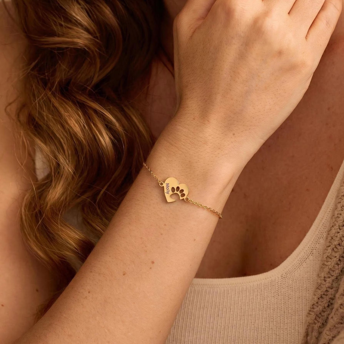 Personligt Tassavtryck Namn Armband