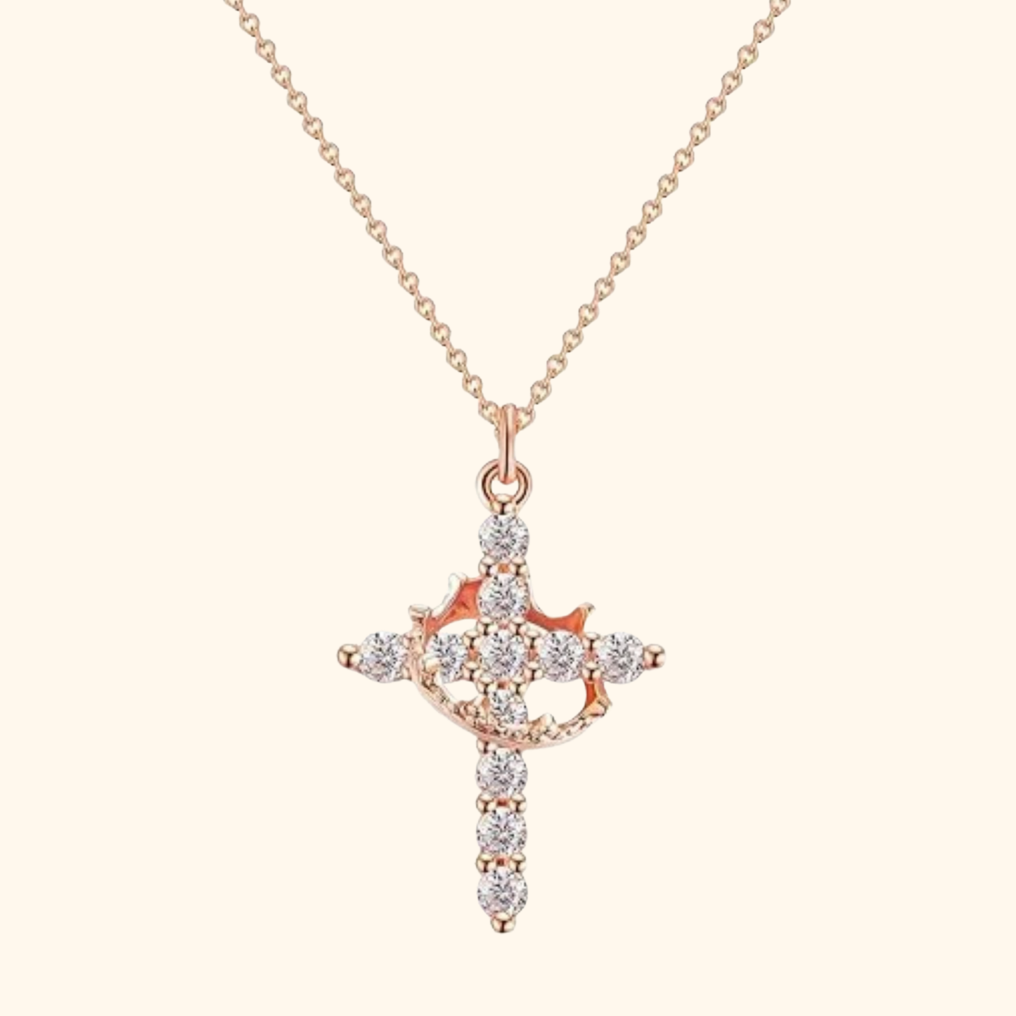 Kunglig Krona Kors Halsband