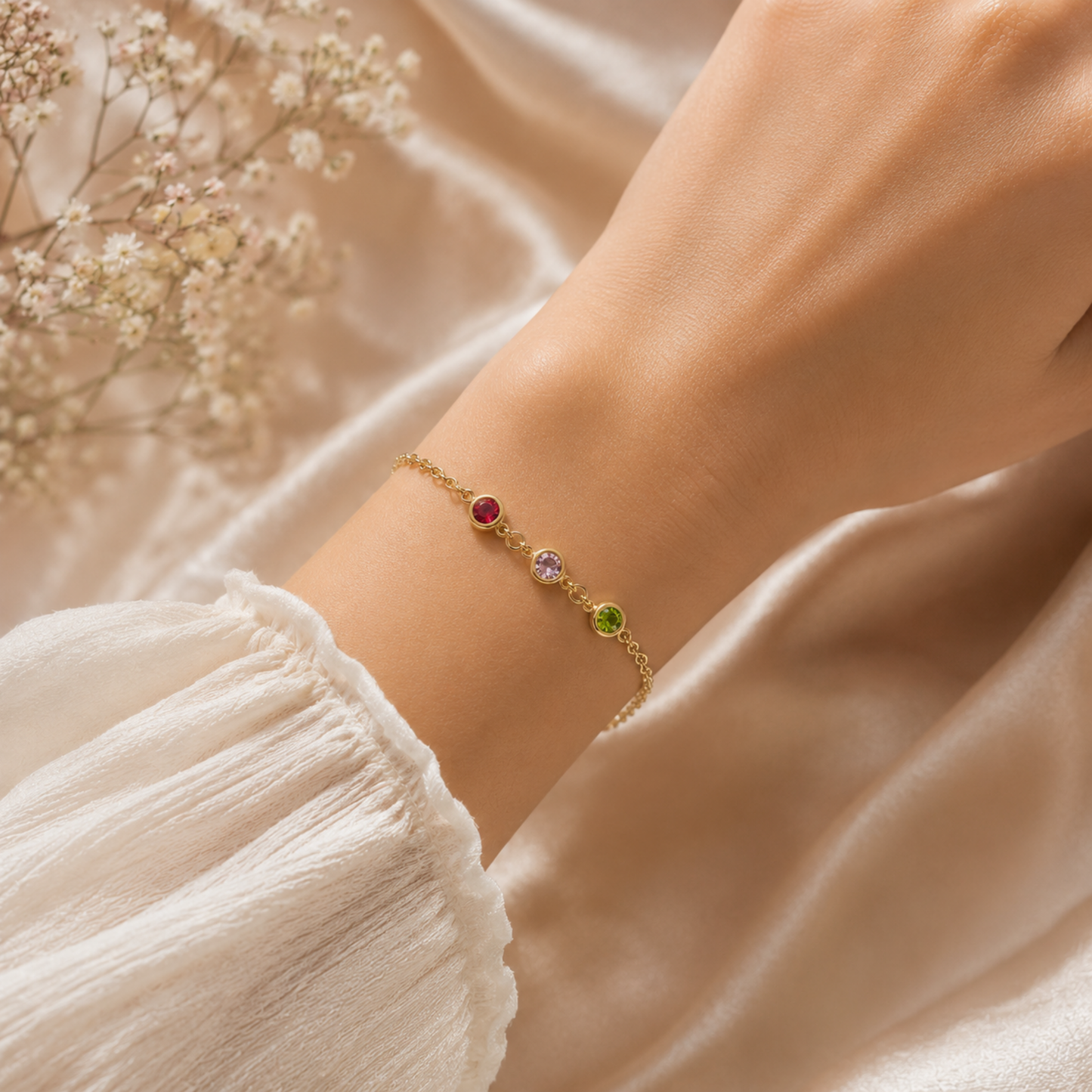 Personligt Multi Födelsestenarmband