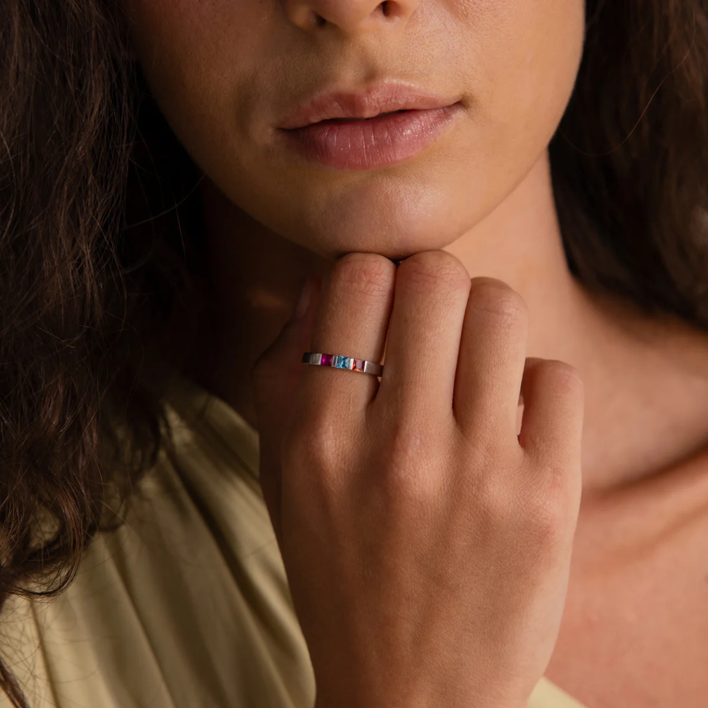 Personligt Födelsesten Band Ring
