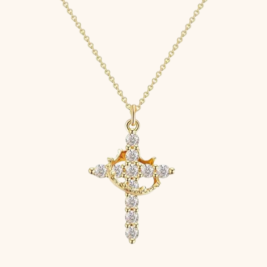 Kunglig Krona Kors Halsband